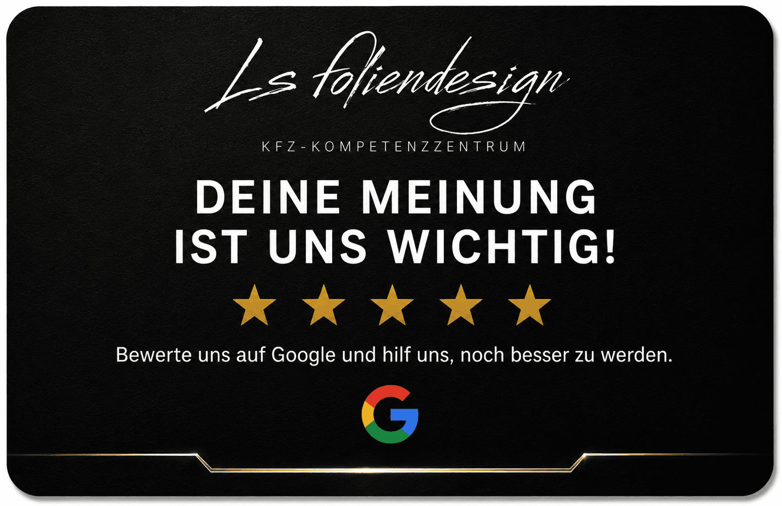 NFC Google Review Karte LS Foliendesign